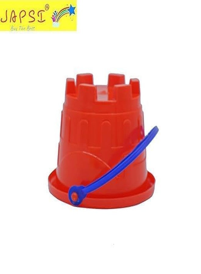 JAPSI Kids Beach Sand Toys Set, 5-Piece Castle Building Kit with Bucket, Multicolour - Image 2